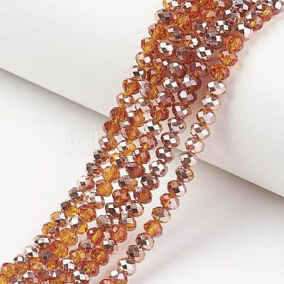 Electroplate Transparent Glass Beads Strands EGLA-A034-T2mm-N13-1