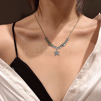 304 Stainless Steel European Beads STAS-DC0015-65-1