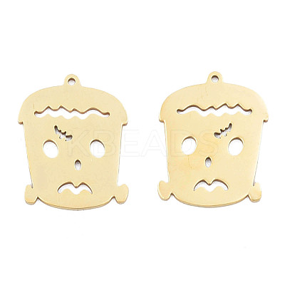 Ion Plating(IP) 201 Stainless Steel Pendants STAS-N098-087LG-1