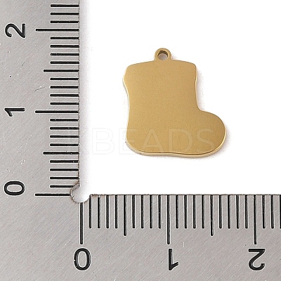 Christmas Theme Ion Plating(IP) 304 Stainless Steel Enamel Charms STAS-Z083-06G-02-1