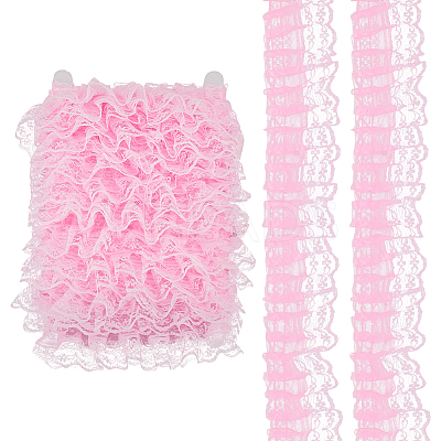 10M Polyester Pleated Lace Trim OCOR-CY0002-17A-1