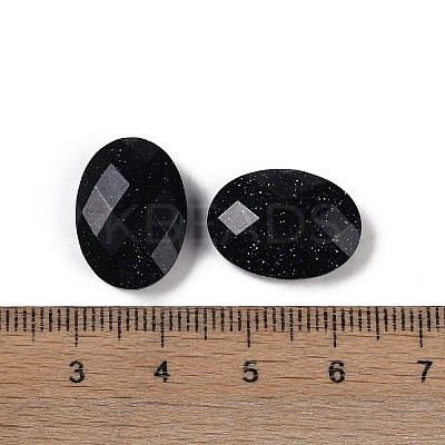 Synthetic Blue Goldstone Cabochons G-O175-15G-01-1