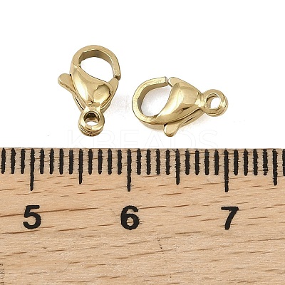 304 Stainless Steel Lobster Claw Clasps STAS-D218-01G-02-1