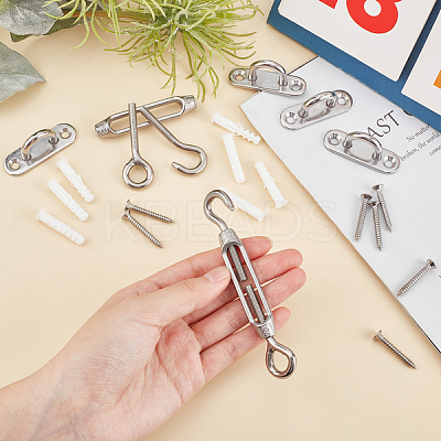 4 Sets 304 Stainless Steel Ceiling Hook Ring Hooks STAS-GA0001-07-1