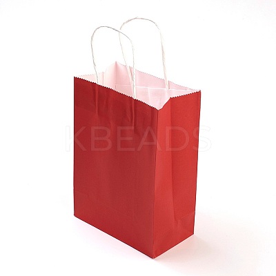 Pure Color Kraft Paper Bags LS-AJEW-G020-A-12-1
