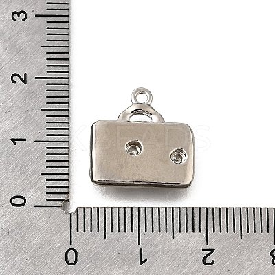 Brass Micro Pave Clear Cubic Zirconia Pendants KK-C096-16A-P-1