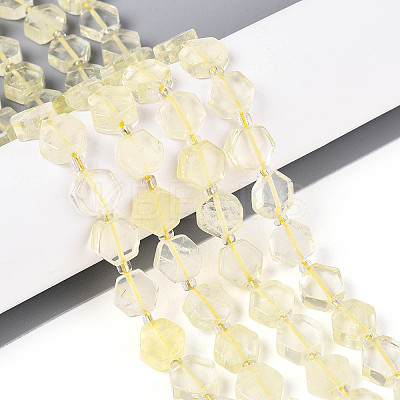 Natural Lemon Quartz(Heated) Beads Strands G-P534-A20-02-1