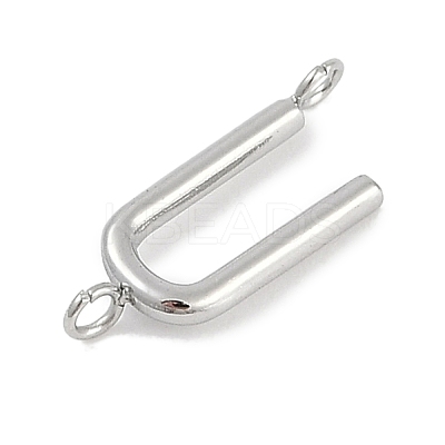 304 Stainless Steel Letter Connector Charms LS-STAS-M108-01P-21-1