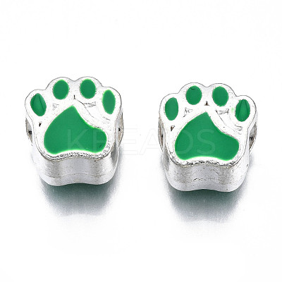 Alloy Enamel European Beads MPDL-T005-003-RS-1