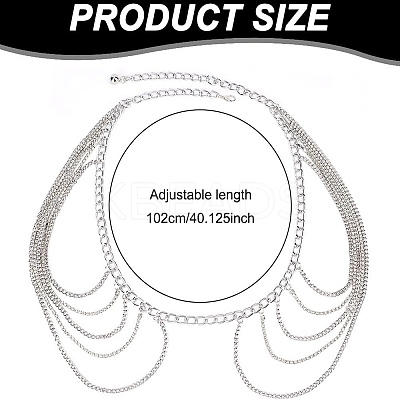 Iron Chain Belts AJEW-FG0003-48-1
