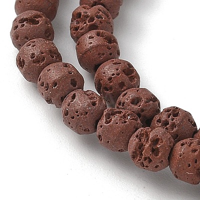 Synthetic Lava Rock Dyed Beads Strands G-H311-08D-06-1