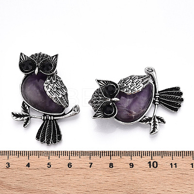 Natural Amethyst Pendants G-H308-01AS-08-1