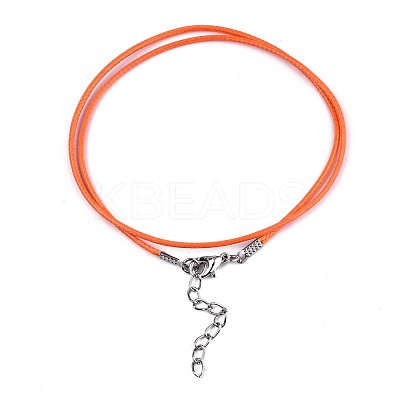 Waxed Cotton Cord Necklace Making MAK-S034-013-1