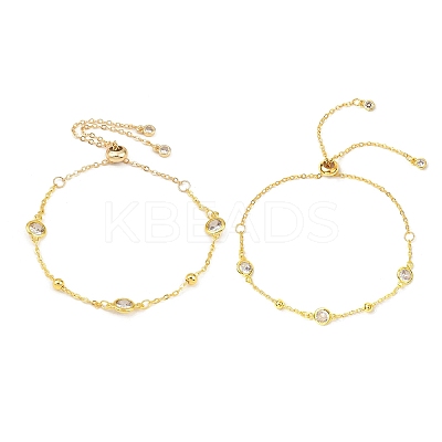 Brass Cable Chains Slider Bracelets BJEW-JB11813-1