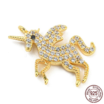 925 Sterling Silver Micro Pave Cubic Zirconia Pendants STER-Q190-01G-1