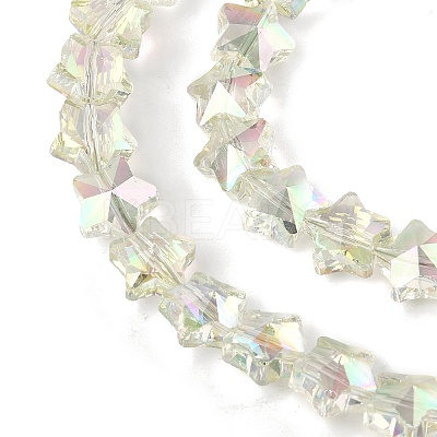Electroplate Transparent Glass Beads Strands LS-EGLA-U004-03A-HP06-1