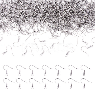 1000Pcs 304 Stainless Steel Earring Hooks STAS-TA0002-16-1