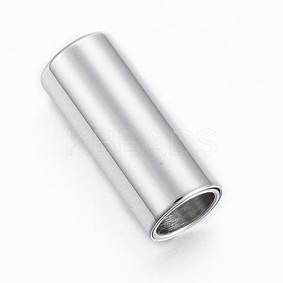Tarnish Resistant Smooth 304 Stainless Steel Magnetic Clasps with Glue-in Ends STAS-H402-21P-6mm-1