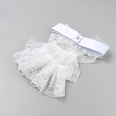 Polyester Detachable Tulle Ruffle Collar DIY-WH0683-23-1