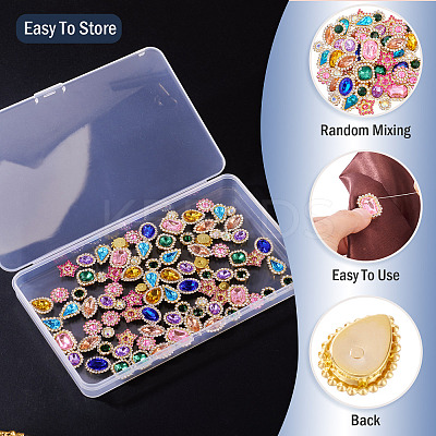 100Pcs Teardrop/Heart/Star Sew on Rhinestones FIND-TA0006-69D-1