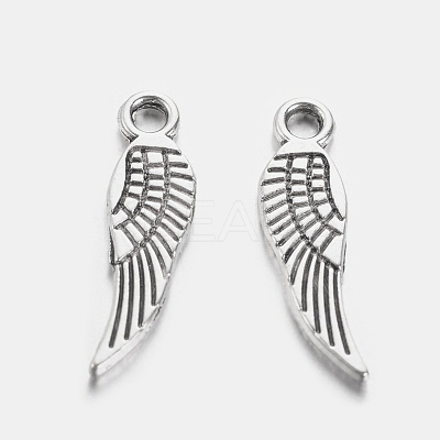 Tibetan Style Alloy Wing Charms LS-TIBEP-3344-AS-RS-1