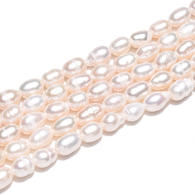 Natural Cultured Freshwater Pearl Beads Strands PEAR-N012-04U-1
