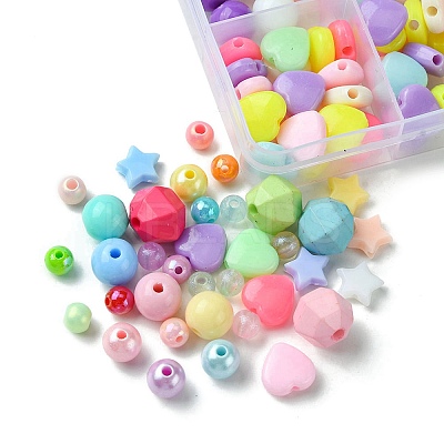 DIY Acrylic Beaded Stretch Bracelets Jewelry Kit DIY-FS0005-71-1