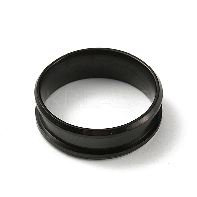 304 Stainless Steel Grooved Finger Ring Settings RJEW-WH0010-08F-EB-1