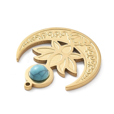 Synthetic Turquoise Pendants LS-STAS-I327-18G-1