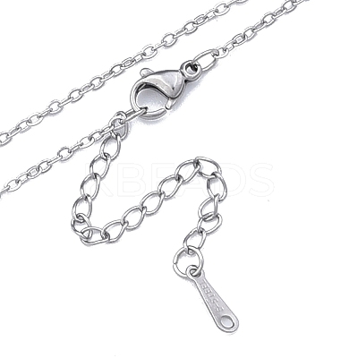 Non-Tarnish 304 Stainless Steel Cable Chains Necklace for Men Women LS-NJEW-N050-A03-S15-1