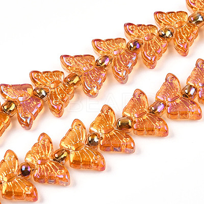 Electroplate Glass Beads Strands EGLA-N012-04B-1