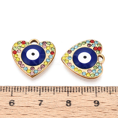 304 Stainless Steel Rhinestone Pendants STAS-N110-48B-G-1