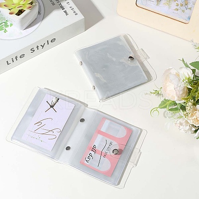 2Pcs PVC Mini Photocard Holder Book AJEW-SP0002-20B-05-1