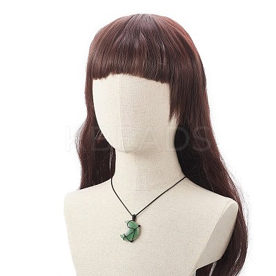 Mixed Gemstone Moon Pendant Necklaces for Women NJEW-JN04270-1