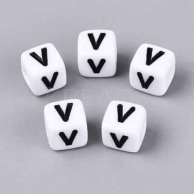 Opaque Acrylic Beads SACR-N020-04A-V-1