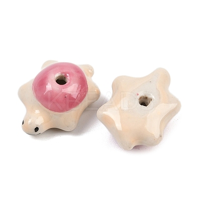 Handmade Bright Glazed Porcelain Beads PORC-CJC0009-03F-1