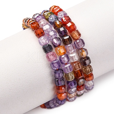 Cubic Zirconia Bead Strands ZIRC-P109-01B-10-1