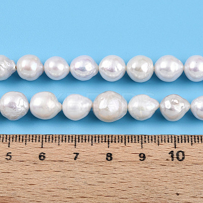 Natural Nucleated Pearl Keshi Pearl Beads Strands PEAR-S020-F12-1