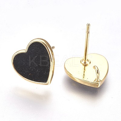 Brass Stud Earring Findings LS-KK-P153-25G-01-NF-1