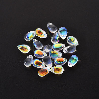 20Pcs Transparent Spray Painted Glass Charms GLAA-YW0001-03A-1