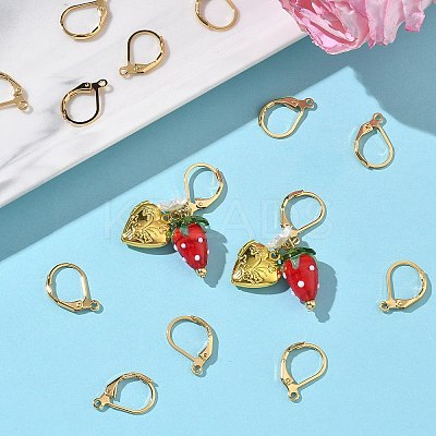 SHEGRACE Brass Leverback Earring Findings XGR0071G-48G-1