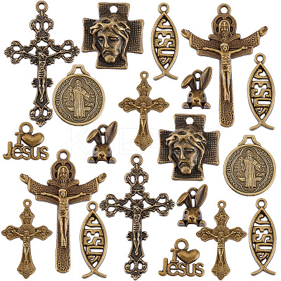 8 Style Tibetan Style Alloy Pendants FIND-PH0018-76-1