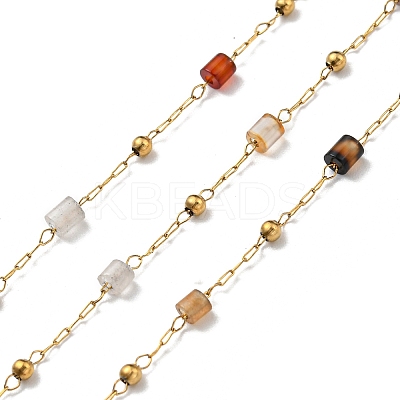 304 Stainless Steel Handmade Chains CHS-C009-21G-1