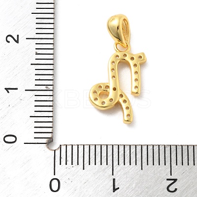 925 Sterling Silver Micro Pave Clear Cubic Zirconia Pendants STER-Z012-06G-03-1