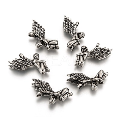 304 Stainless Steel Angel Pendants STAS-M202-02AS-1