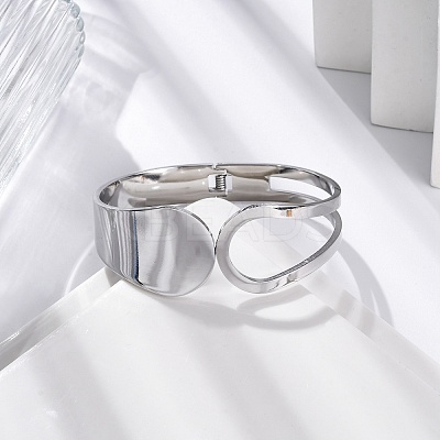 304 Stainless Steel Hinged Bangles for Women LS-STAS-Z114-09P-1