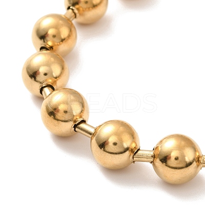PVD Vacuum Plating 304 Stainless Steel Ball Chain Necklace & Bracelet Set STAS-D181-01G-02D-1