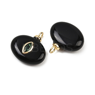 Natural Black Onyx(Dyed & Heated) Pendants X-KK-B157-42H-10-1