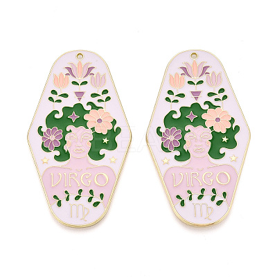 Rack Plating Alloy and Enamel Big Pendants X1-ENAM-T021-29B-1
