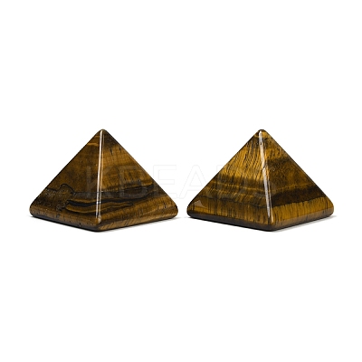 Natural Tiger Eye Orgonite Pyramid Display Decorations G-C186-07E-1